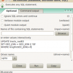 grass_dbexecute db.execute GRASS GUI